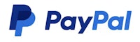 the paypal logo on a white background