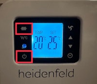 a thermometer with the word heidelfeld on it